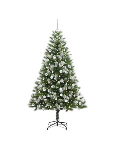 Albero di Natale artificiale a cerniera con neve fioccata