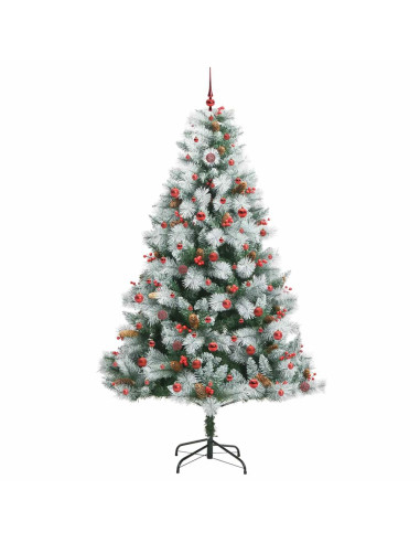 Albero di Natale artificiale Verde e bianco 240 cm