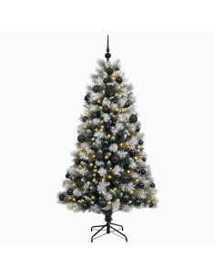 Albero di Natale artificiale con rami snodati e palline 240 cm 2