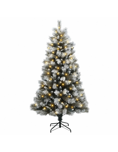 Albero di Natale Artificiale con Rami Pieghevoli 240 cm 300 LED