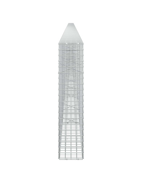 Gabione con filo da 5 mm e rete da 5x5 cm 1100x20x100 cm