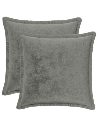 Federa 2 pz HOUTEN Grigio Scuro 45 x 45 cm Flanella
