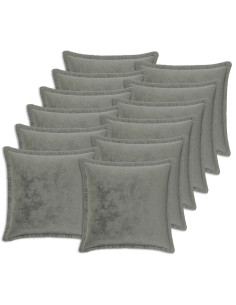 Federa 12 pz HOUTEN Grigio Scuro 45 x 45 cm Flanella 2