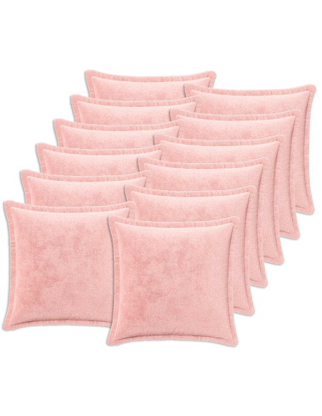 Federa 12 pz HOUTEN Rosa 45 x 45 cm Flanella