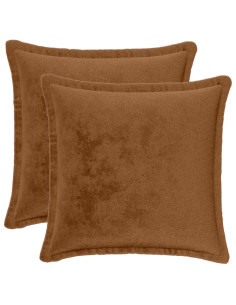 Federa 2 pz HOUTEN Marrone Chiaro 45 x 45 cm Flanella 2