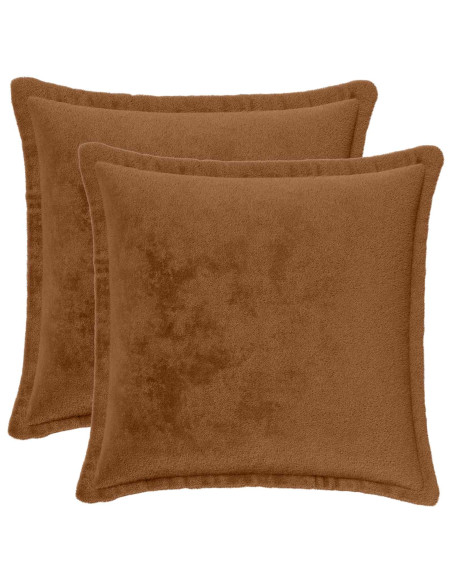 Federa 2 pz HOUTEN Marrone Chiaro 45 x 45 cm Flanella