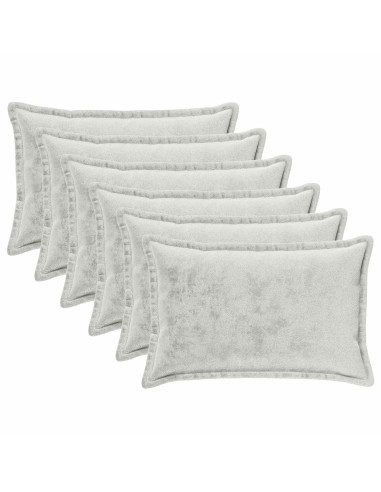 Federa 6 pz HOUTEN Grigio Chiaro 50 x 70 cm Flanella