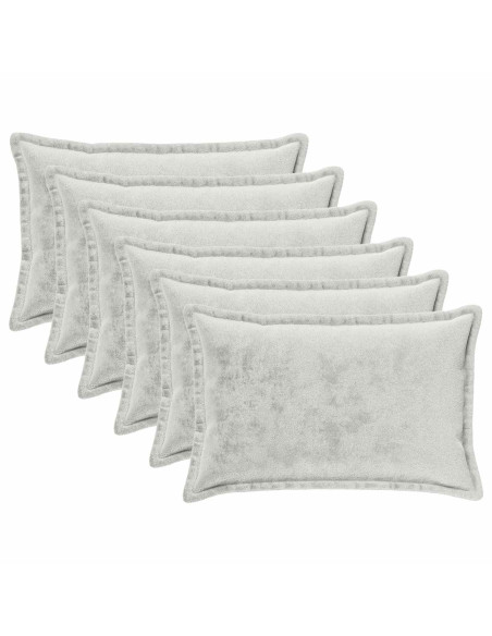 Federa 6 pz HOUTEN Grigio Chiaro 50 x 70 cm Flanella