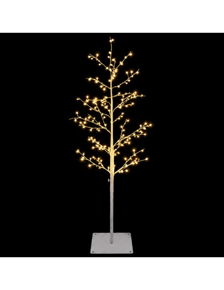 Albero di Natale a betulla Bianco 18 x 18 x 120 cm Acciaio