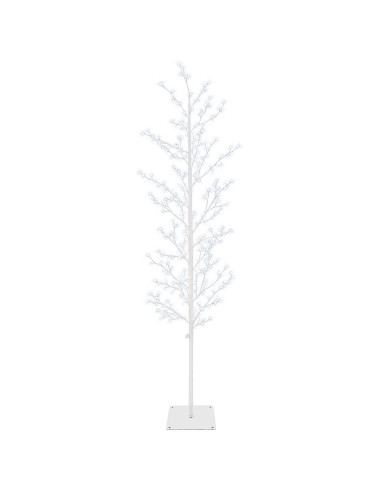 Albero di Natale a betulla Bianco 20 x 20 x 180 cm Acciaio