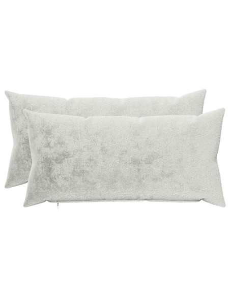 Federa 2 pz HEERLEN Grigio Chiaro 40 x 80 cm Flanella