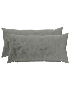 Federa 2 pz HEERLEN Grigio Scuro 40 x 80 cm Flanella 2