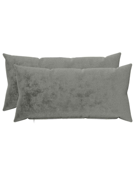 Federa 2 pz HEERLEN Grigio Scuro 40 x 80 cm Flanella