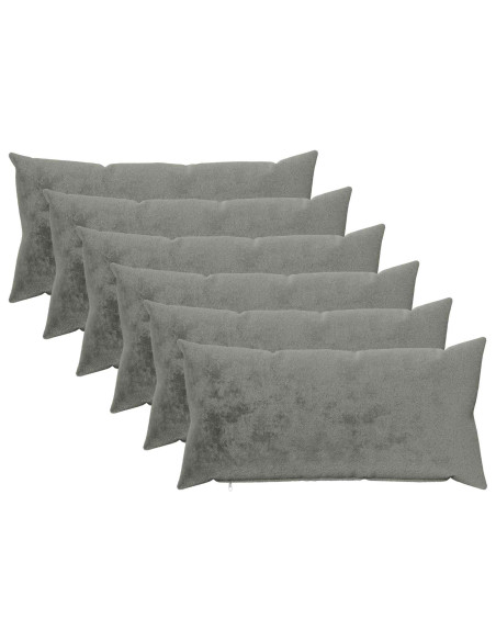 Federa 6 pz HEERLEN Grigio Scuro 40 x 80 cm Flanella