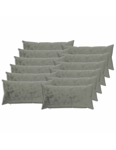 Federa 12 pz HEERLEN Grigio Scuro 40 x 80 cm Flanella