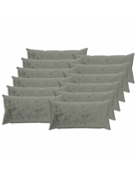 Federa 12 pz HEERLEN Grigio Scuro 40 x 80 cm Flanella