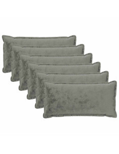 Federa 6 pz HOUTEN Grigio Scuro 40 x 80 cm Flanella 2