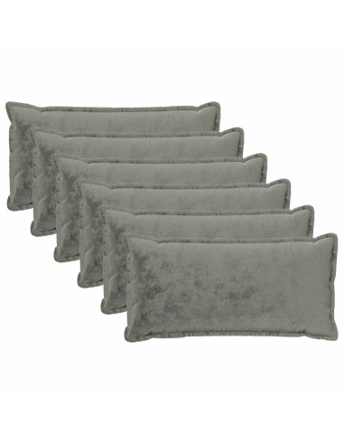 Federa 6 pz HOUTEN Grigio Scuro 40 x 80 cm Flanella