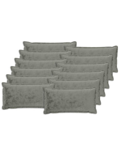 Federa 12 pz HOUTEN Grigio Scuro 40 x 80 cm Flanella 2