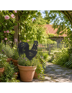 Palo da Giardino 38,5 x 33 cm Acciaio Nero