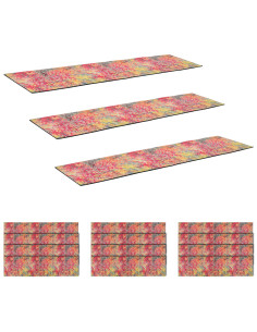 Tappeti per scale 15 pz 76 x 20 cm Multicolore Poliestere 2