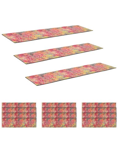 Tappeti per scale 15 pz 76 x 20 cm Multicolore Poliestere