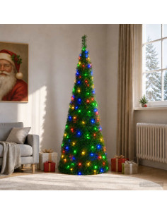 Albero di Natale LED pop-up 180 cm 150 LED PVC Verde