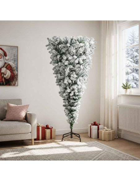 Albero di Natale artificiale capovolto 210 cm PVC e Acciaio
