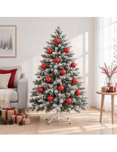 Set di palline di Natale XL 15 pz Rosso Diam. 10 cm Plastica