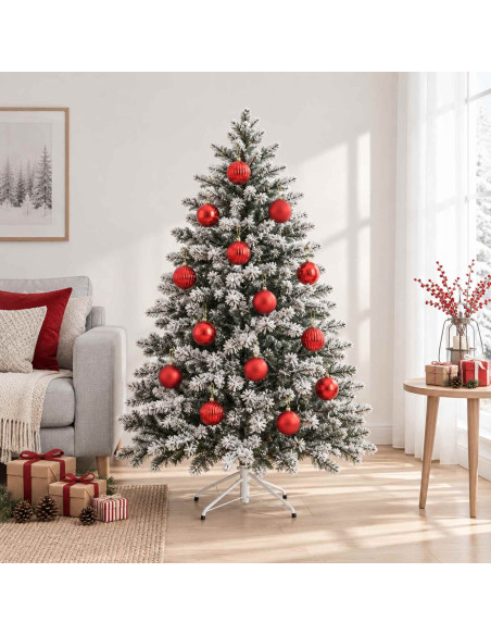 Set di palline di Natale XL 15 pz Rosso Diam. 10 cm Plastica