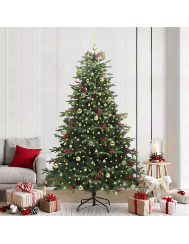 Albero di Natale artificiale con 300 LED Verde 240 cm