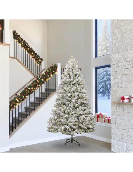 Albero di Natale artificiale con 300 LED Verde e Bianco 300 cm