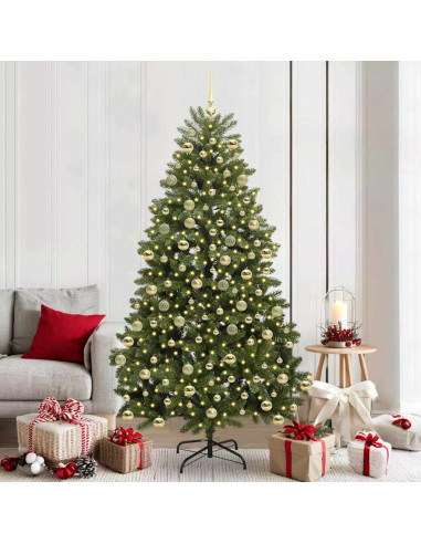 Albero di Natale artificiale Verde 210 cm PVC e Metallo