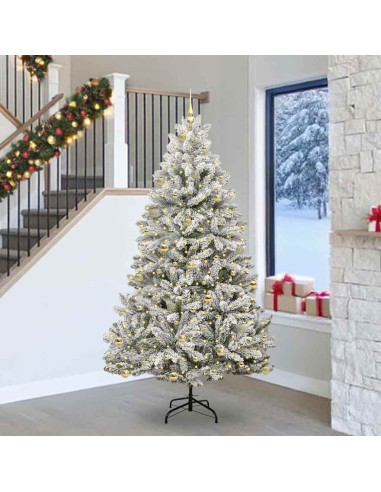 Albero di Natale artificiale con 300 LED Verde e Bianco 240 cm