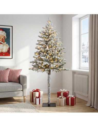 Albero di Natale Artificiale con Rami Pieghevoli 120 cm 150 LED