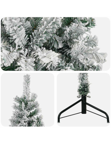 Albero di Natale artificiale 210 cm PVC e Acciaio