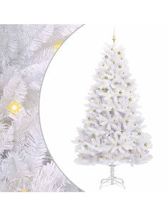 Albero di Natale Artificiale con Rami Pieghevoli Bianco 270 cm 2