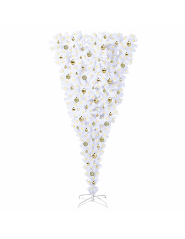 Albero di Natale artificiale Bianco 210 cm PVC e Acciaio