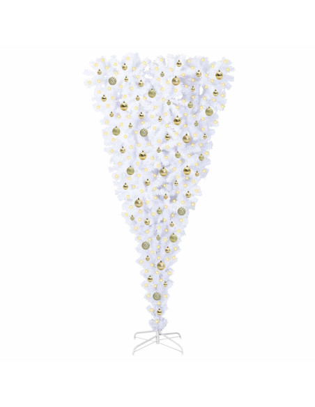 Albero di Natale artificiale Bianco 210 cm PVC e Acciaio