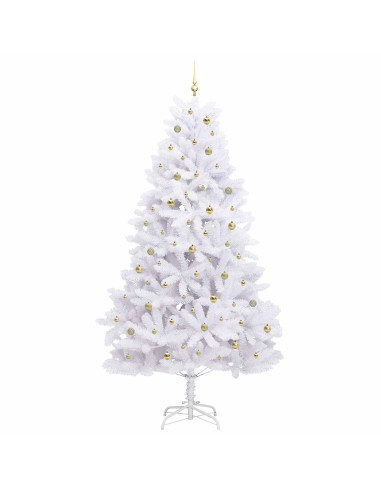 Albero di Natale Artificiale con Rami Pieghevoli Bianco 270 cm