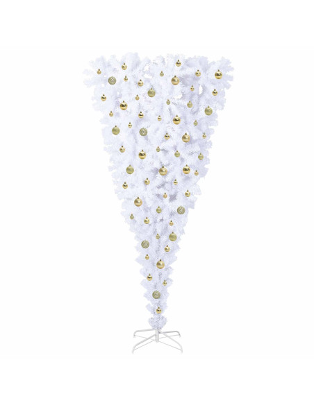 Albero di Natale artificiale Bianco 210 cm PVC e Acciaio
