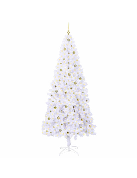Albero di Natale artificiale Bianco 240 cm PVC e Acciaio