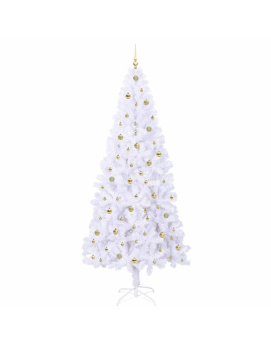 Albero di Natale artificiale Bianco 240 cm PVC e Acciaio
