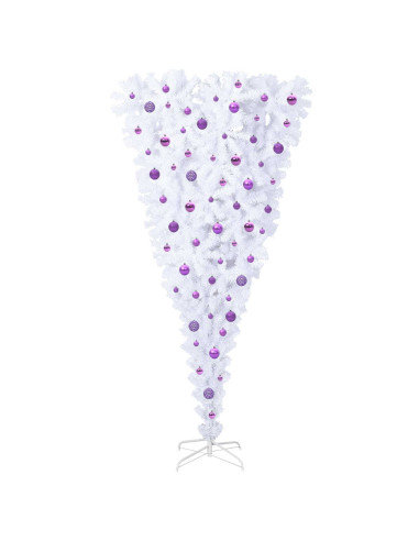 Albero di Natale artificiale Bianco 210 cm PVC e Acciaio