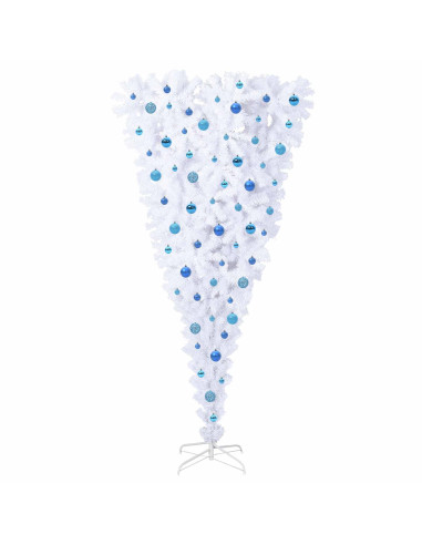 Albero di Natale artificiale Bianco 210 cm PVC e Acciaio