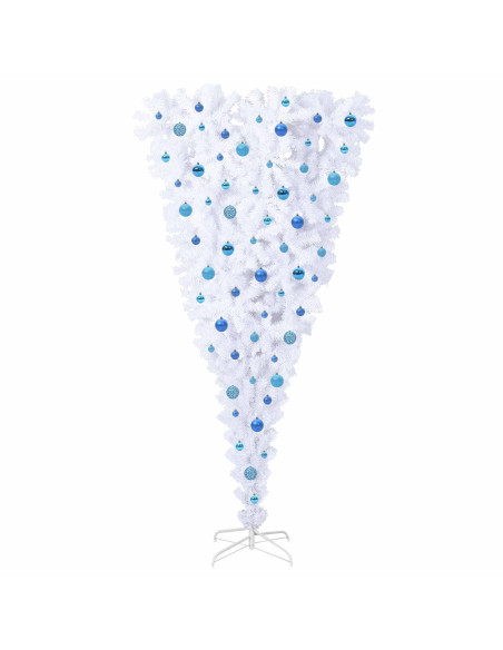 Albero di Natale artificiale Bianco 210 cm PVC e Acciaio