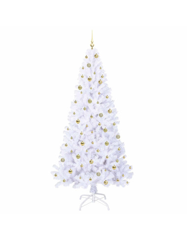 Albero di Natale artificiale Bianco 240 cm PVC e Acciaio