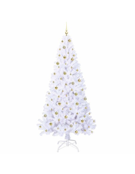 Albero di Natale artificiale Bianco 240 cm PVC e Acciaio