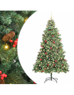 Albero di Natale artificiale Verde 210 cm PVC e Metallo 2