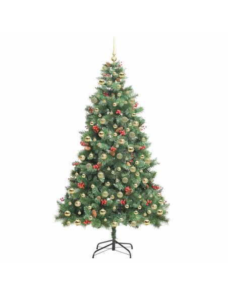 Albero di Natale artificiale Verde 210 cm PVC e Metallo